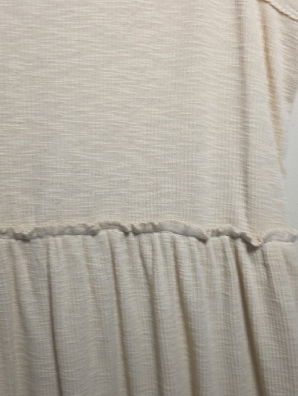 HEYSON Ribbed Babydoll Mini Dress NWT 1XL Cream Flowy Tank Dress - Picture 5 of 6